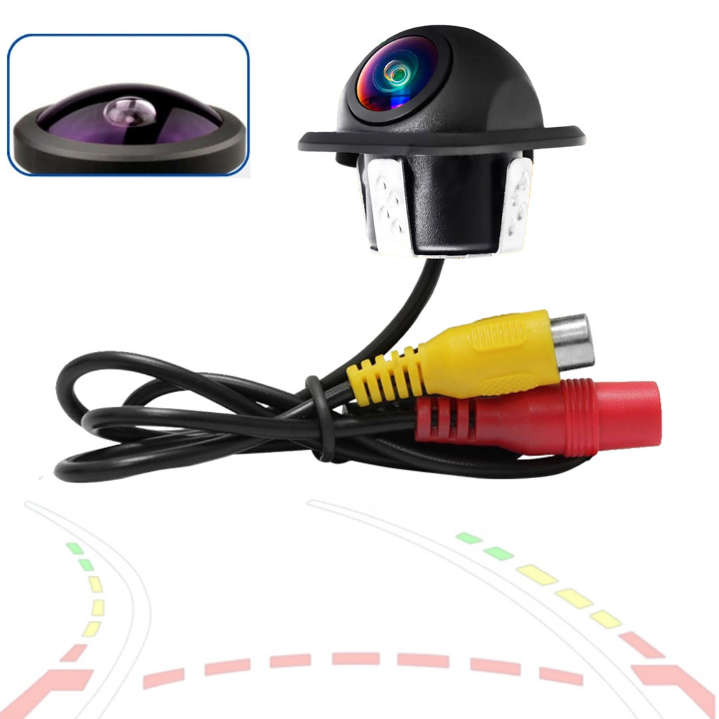 Camera De Ré Automotiva Modelo Tartaruga Htech CR541 160 Graus AHD Com Linhas Dinamicas Ideal Para Instalação Traseira
