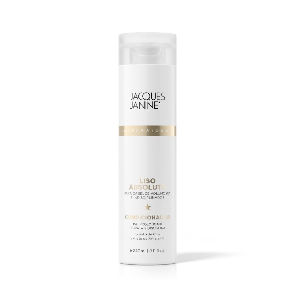 Condicionador Tratamento Liso Absoluto 240ml Jacques Janine Desembaraça Cabelos Reduz Quebra Frizz