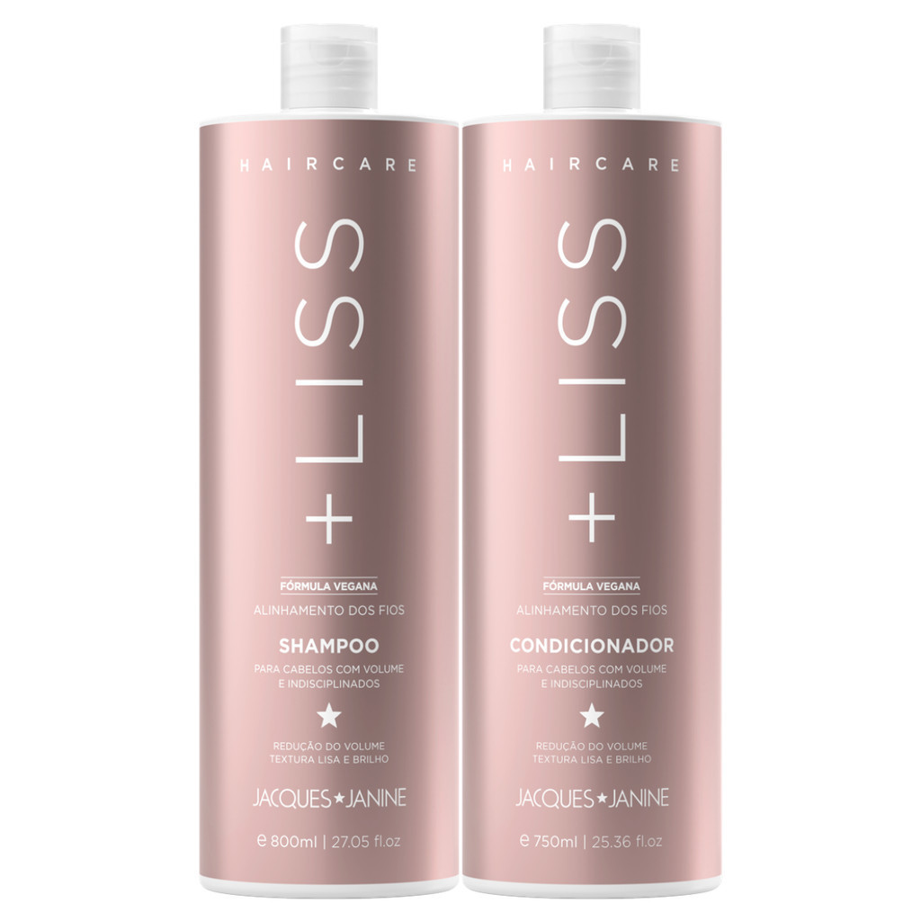 Kit Hair Care Liss Jacques Janine Shampoo 800ml + Condicionador Leave-in 750ml Lisos Alisados