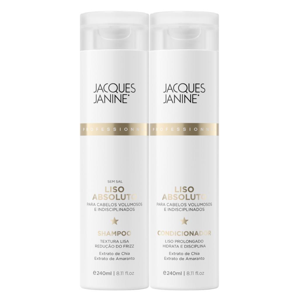 Kit Jacques Janine Liso Absoluto Shampoo + Condicionador Leave-In Antifrizz 240ml