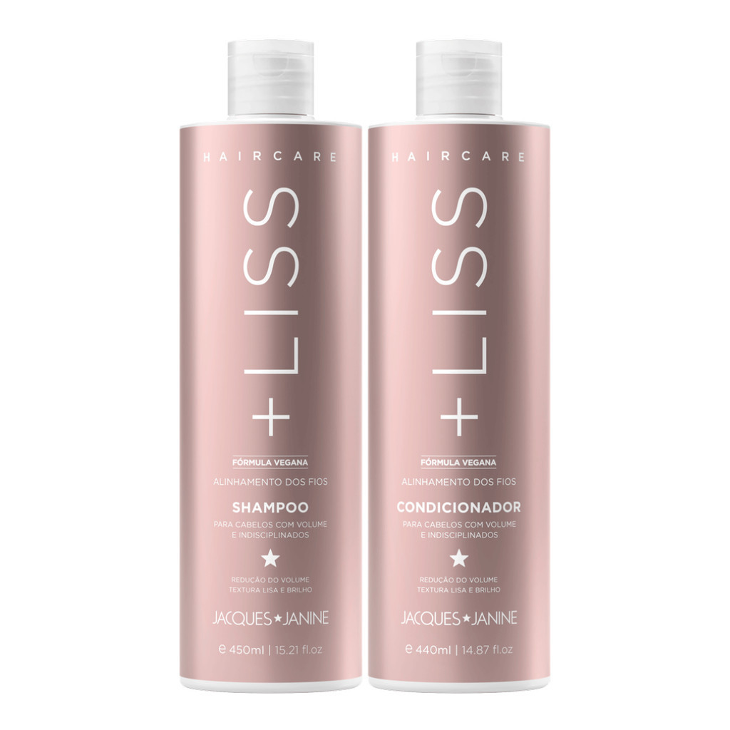 Kit Hair Care Liss Jacques Janine Shampoo 450ml + Condicionador Leave-in 440ml Lisos Alisados