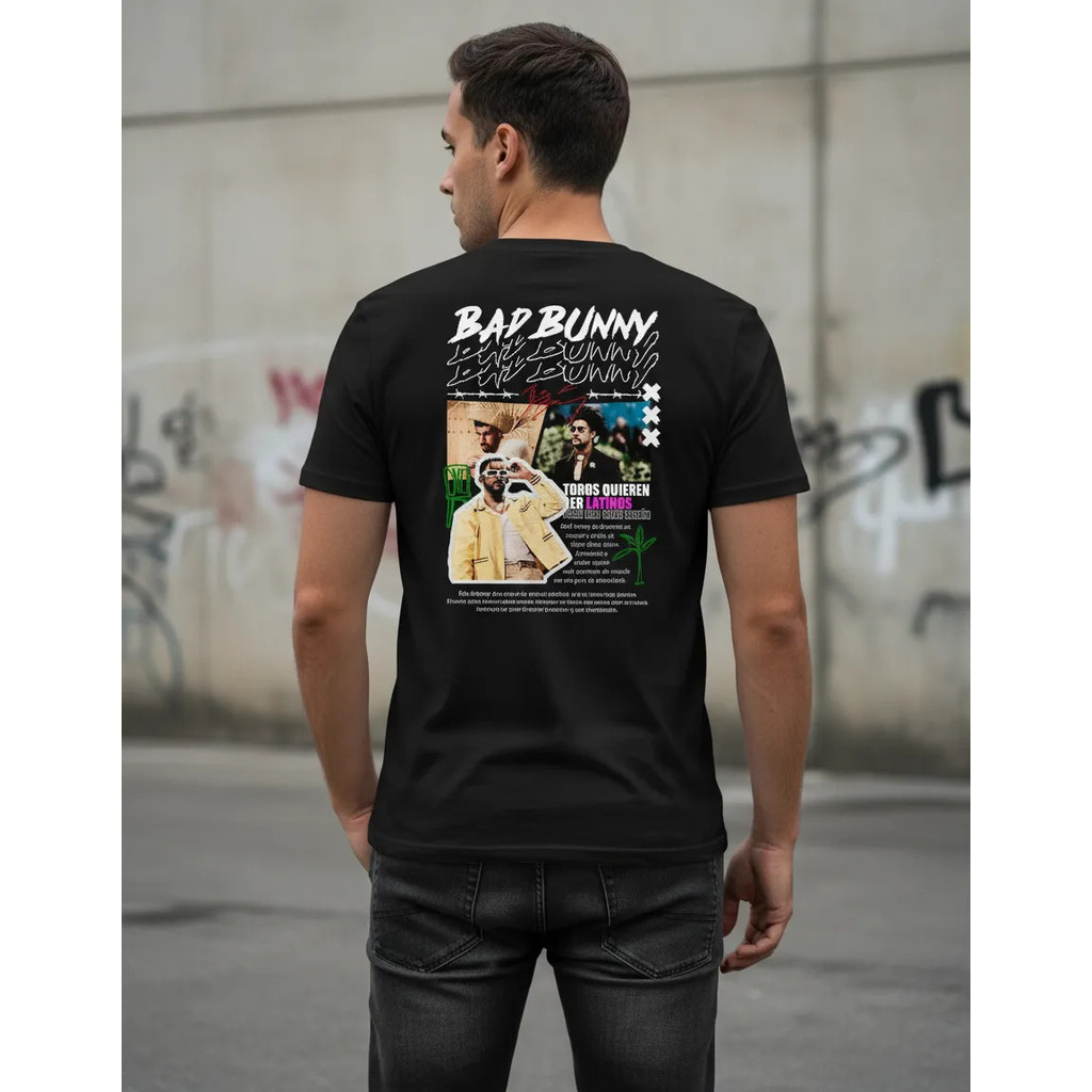 Camiseta Bad Bunny Cadeiras Tour Brasil 2026 Vintage Show Masculina Feminina