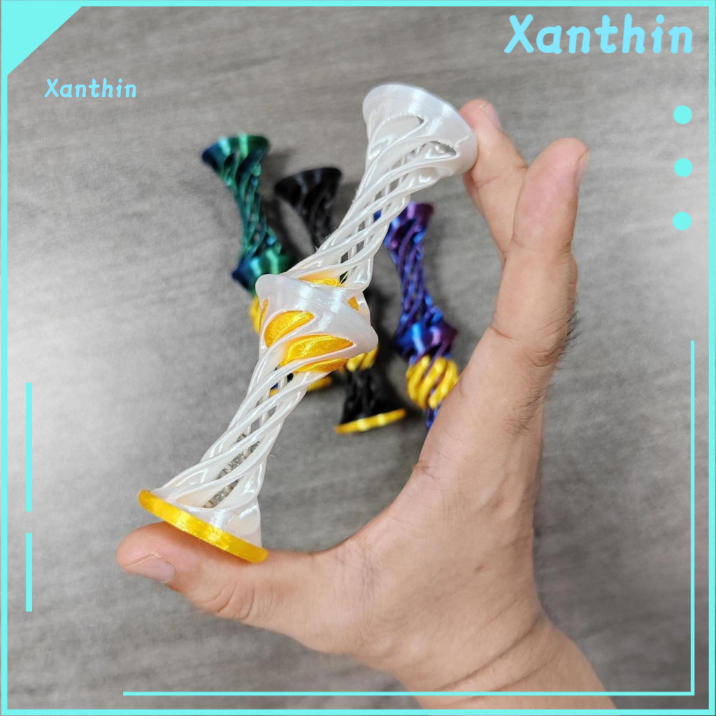 Anxiety Relief Spiral Toy Pyramid Passthrough Sculpture 3d Printed Fidget with Launching Ball – Vortex Illusion Stress