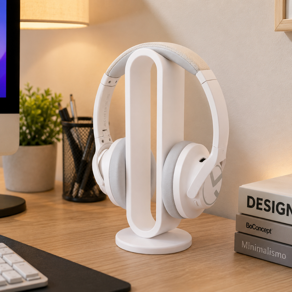 Suporte de mesa para Headset Fone de Ouvido Gamer Organizador de Base Premium Home Office Alta Qualidade Luxo Slim