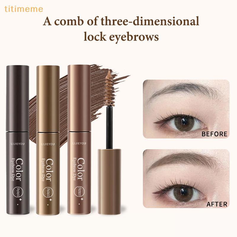 tr 3 Cores De Longa Duração Fixo Sobrancelha Rímel Creme À Prova Dwaterproof Água Tingimento Cor Qui-Seco Gel Com Escova