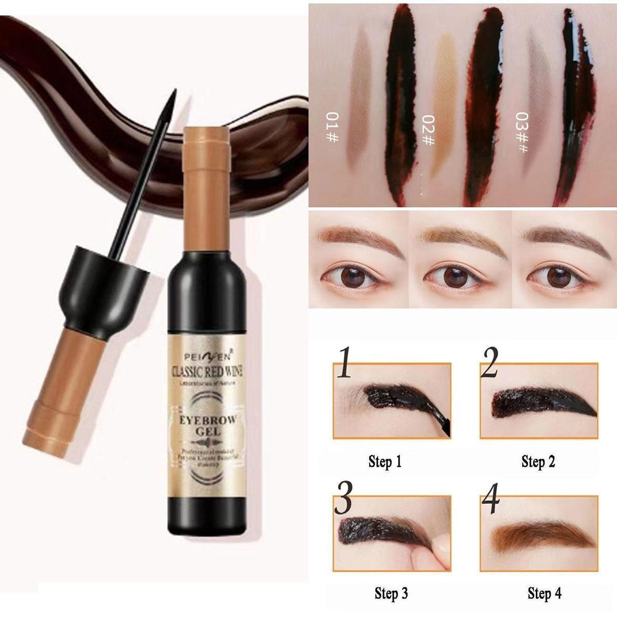 Cola em tiras para tingimento de sobrancelhas/Creme tridimensional para tingimento de sobrancelhas Acabamento natural e