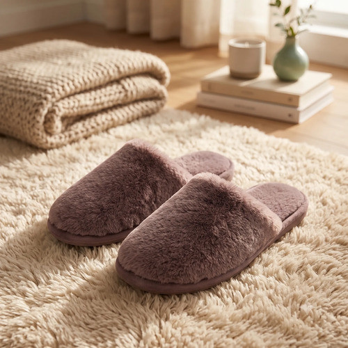 Pantufa Feminina Peluciada Macia Antiderrapante