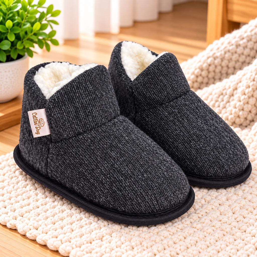 Pantufa Botinha Infantil Antiderrapante Confortável Bebê Meninas e Meninos Quentinha e Peluciada