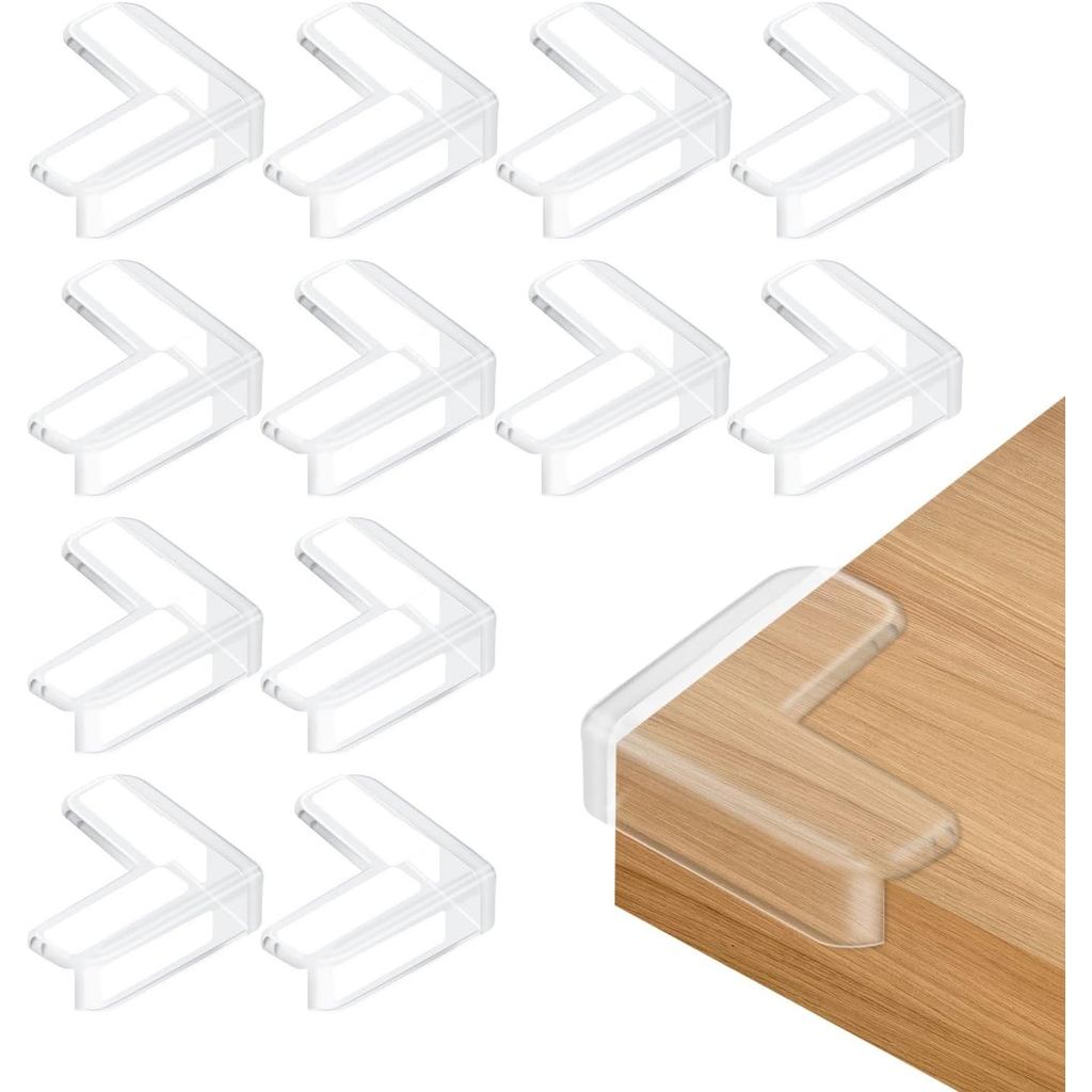 12 Pack Table Corner Protectors Clear Furniture Corner and Edge Guards Proofing Corner Protector Safety Bumpers to Cover