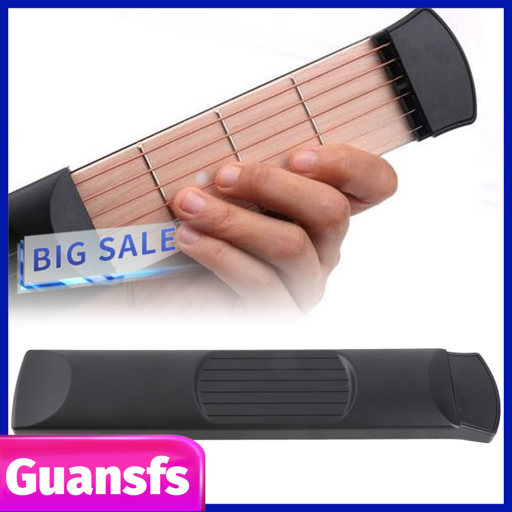 Guansfs.br Alomejor Guitar Chord Trainer 6 Fret Hand Mini Prática Cordas Ferramenta Acústica