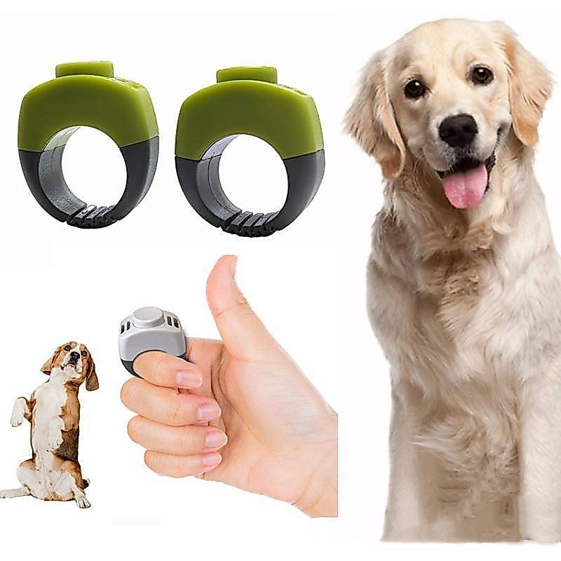 Novo Anel Clier Pet Mini Dedo Alicate Equipamento De Treinamento Obediência Chocalho Trainer Suprimentos Para Animais De