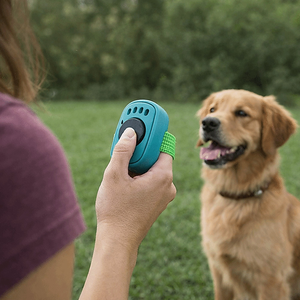 FALLFORBEAUTYEJ Pet Clicker Trainer , Leve , Sem Bateria , Clickers Para Treinamento De Polegar De Cachorro , Mini Anel