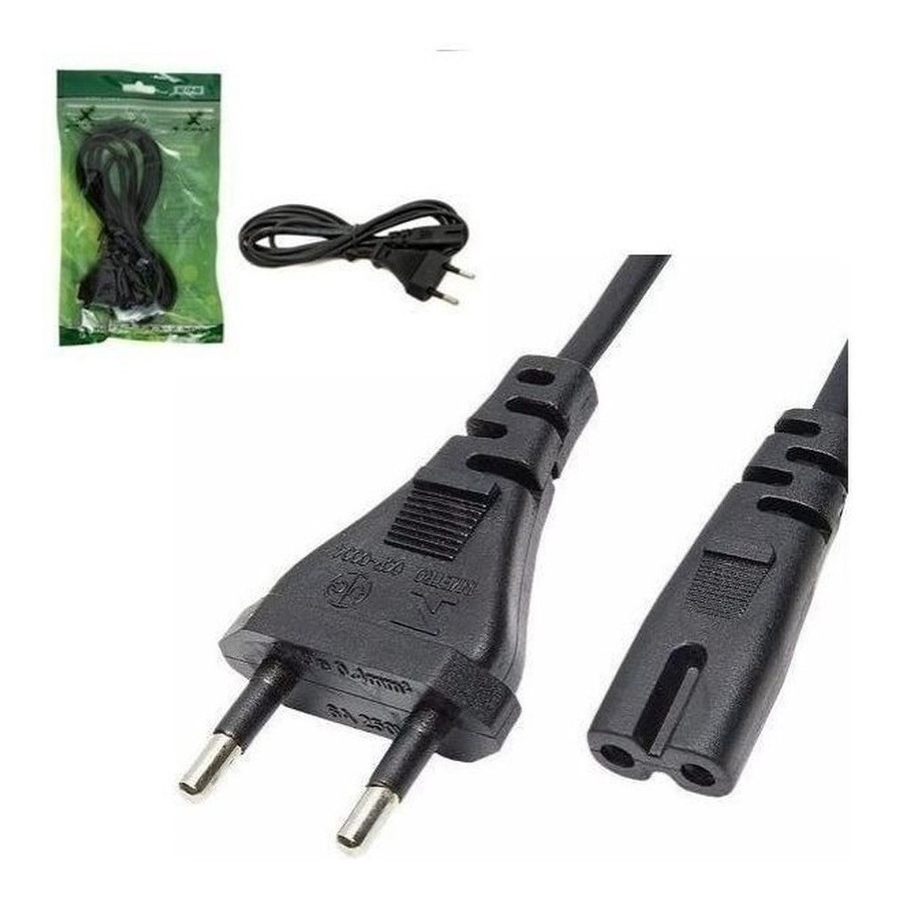 CABO DE FORÇA BIPOLAR PS2 PS3 PS4 RÁDIO FONTE IMPRESSORA 1M