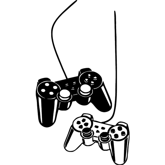Adesivo De Parede - Controles Ps2 Ps3 Video Game Jogos