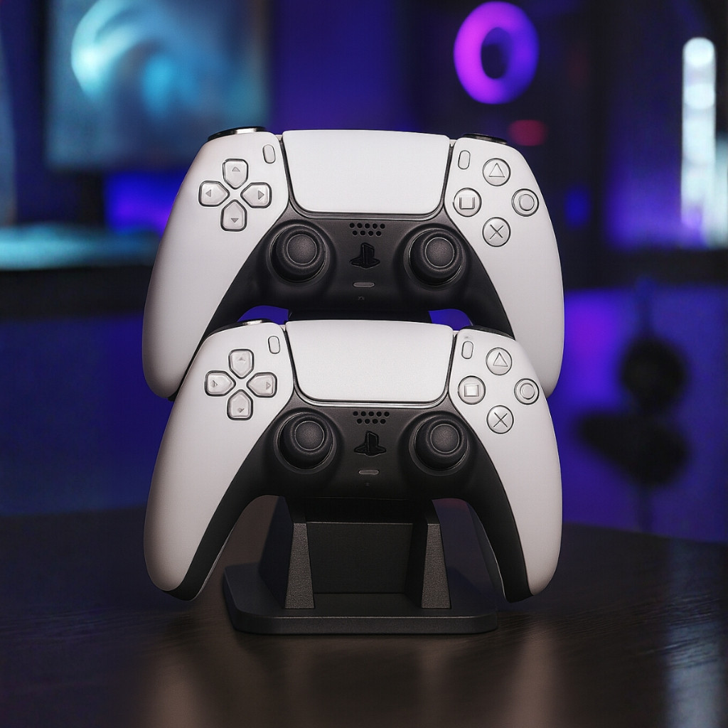 Suporte 2 Controles PS4 PS5 PS3 PS2 Xbox One S/X – Base Gamer 2 Controles