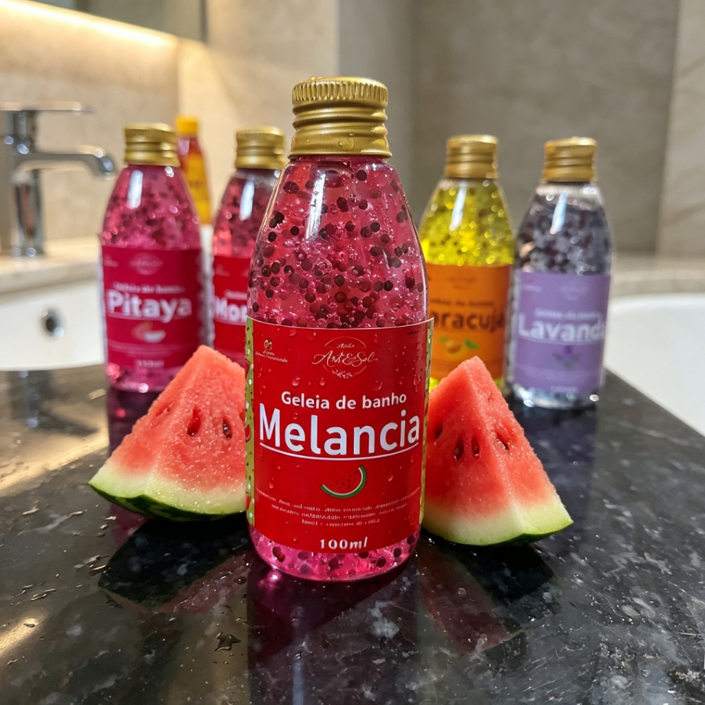 Geleia de Banho Hidratante Melancia 100ml, 200ml, 300ml, 400ml, 500ml