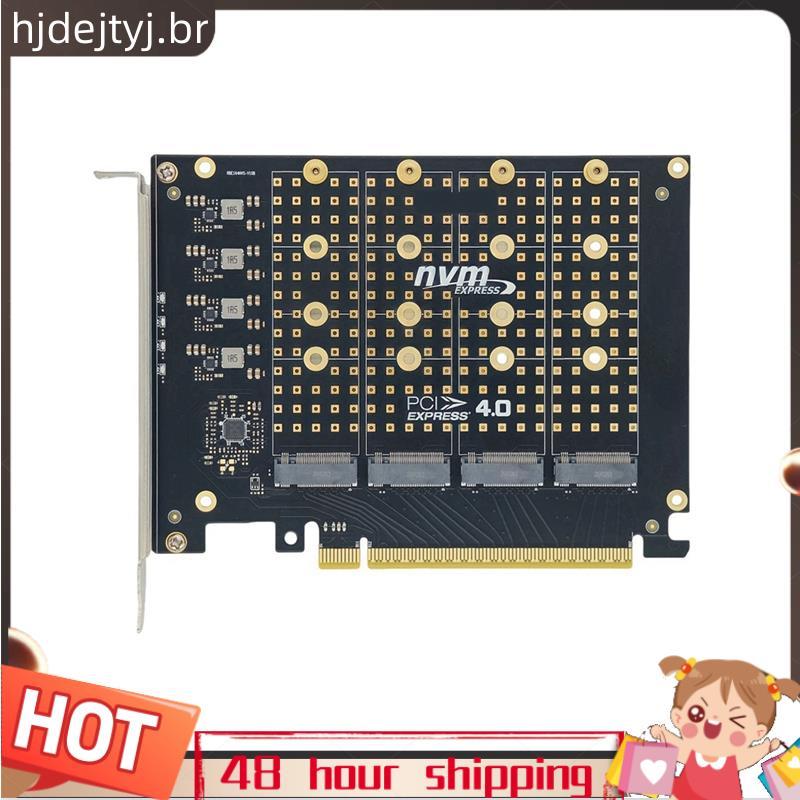 Adaptador M . 2 NVME SSD Para PCIe 4.0 3.0 X16 Placa De Expansão De 4 Portas 2230 2242 2260 2280 M2