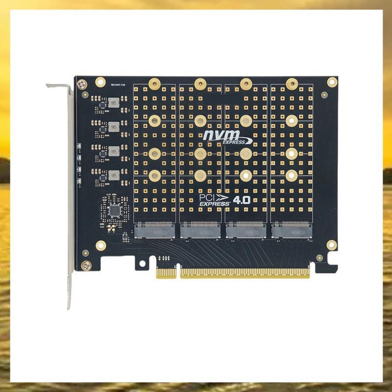 (Vko) M . 2 NVME SSD Para PCIe 4.0 3.0 Adaptador X16 Placa De Expansão De 4 Portas 2230 2242 2260 2280 M2