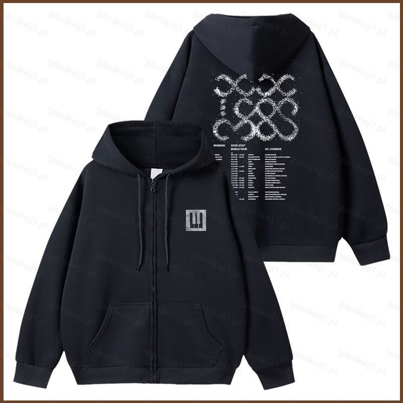 QL1 BIGBANG Zipper Up Hoodie WORLD TOUR XX:COSMOS Cardigan Com Capuz G-DRAGON Moletom Casual