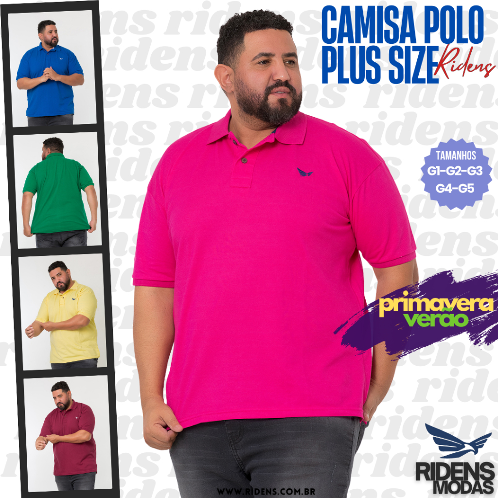 Camisa masculina gola polo Ridens Estilo E Modernidade