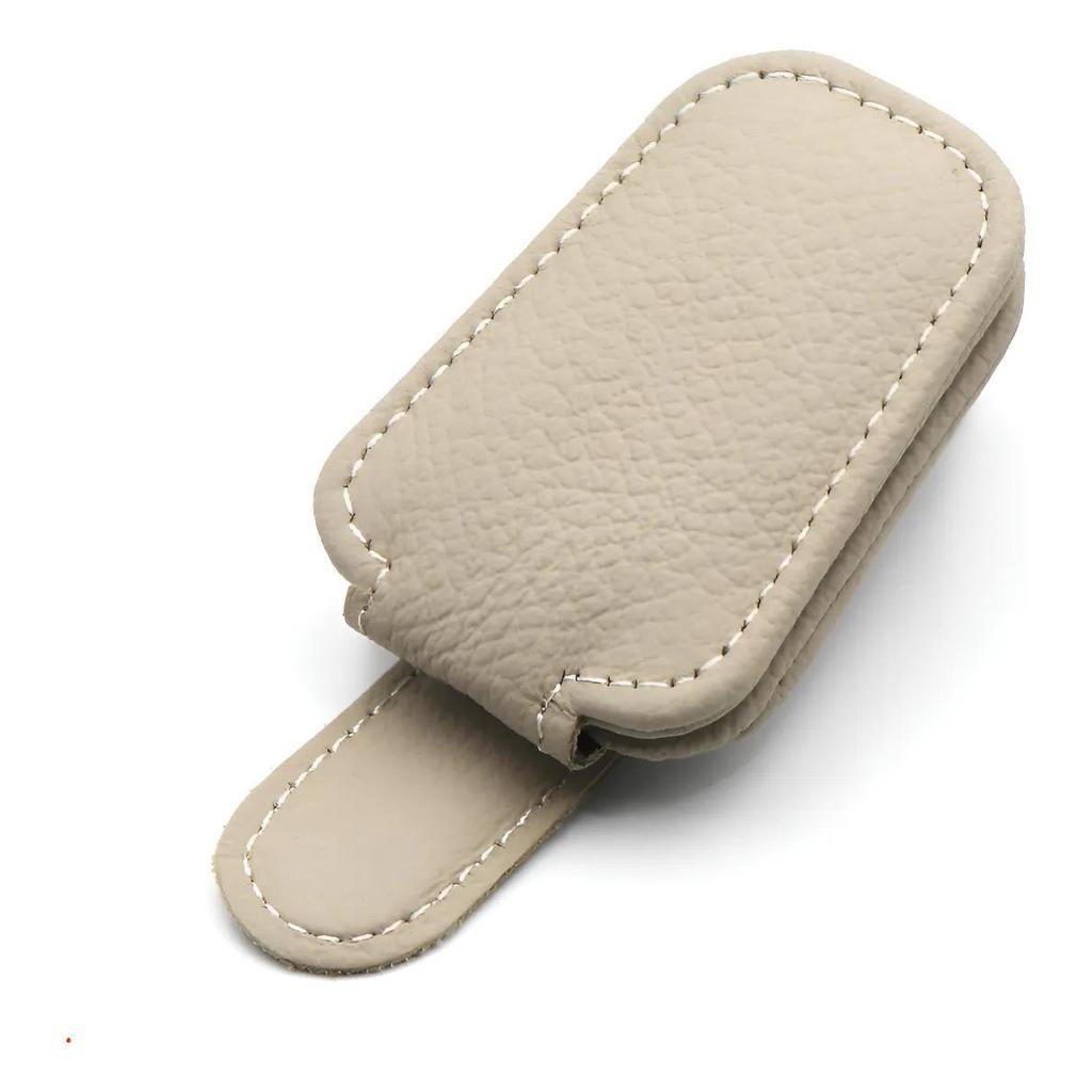 Suporte Porta Óculos para Carro Veicular – Clip em Couro PU