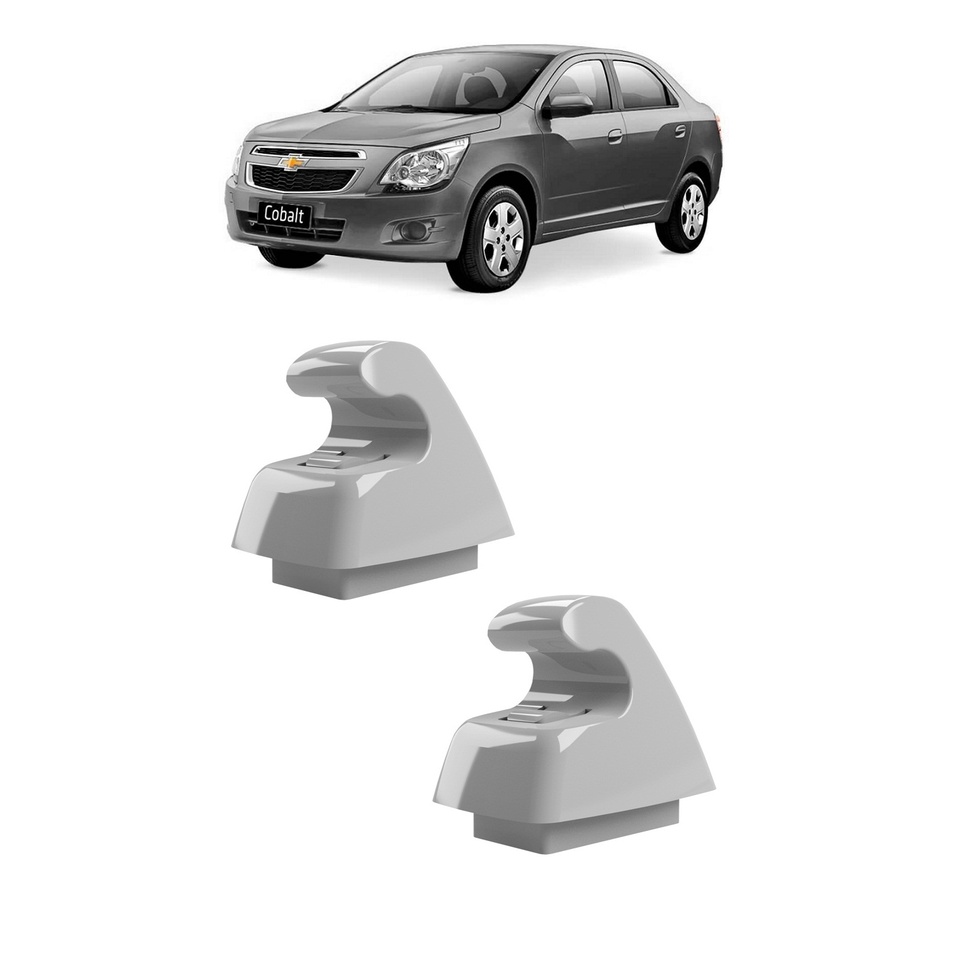Par Grampo Suporte Quebra Sol Cobalt 2012 2013 2014 2015 2016 Cinza Claro
