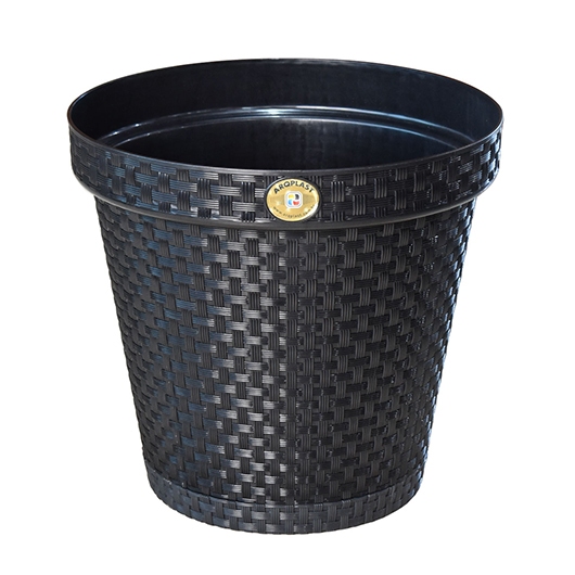 VASO RED RATTAN PRETO 10L