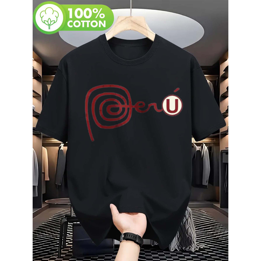 Camiseta Peru Ave País Red Black Design Estampa Nacional Confortável Estilosa Moderna Casual