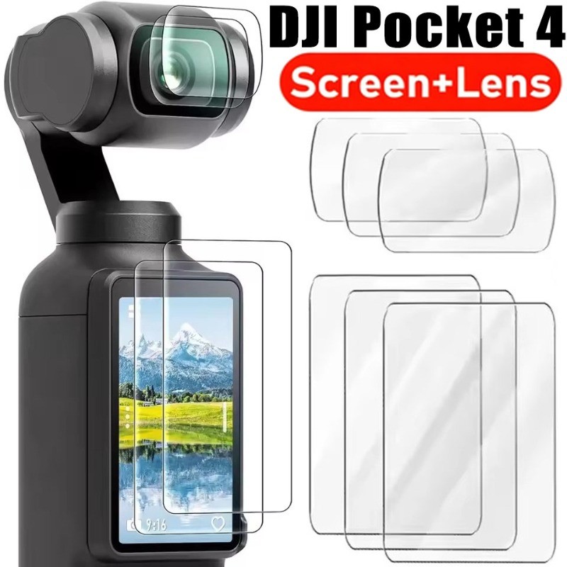 1/3/5 Conjuntos De Protetor De Tela De Lente Para DJI Pocket 4-Filme Inquebrável Ultra HD-Película Protetora De Câmera D