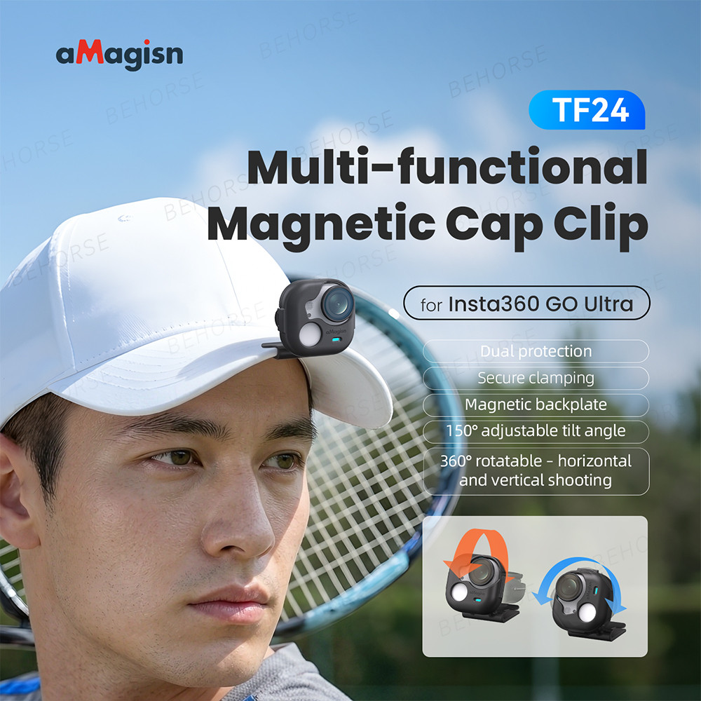 Suporte De Clipe De Tampa Magnética Para DJI Osmo Nano/GO Ultra , 150 ° Braçadeira De Chapéu De Ângulo Ajustável , Bloqu
