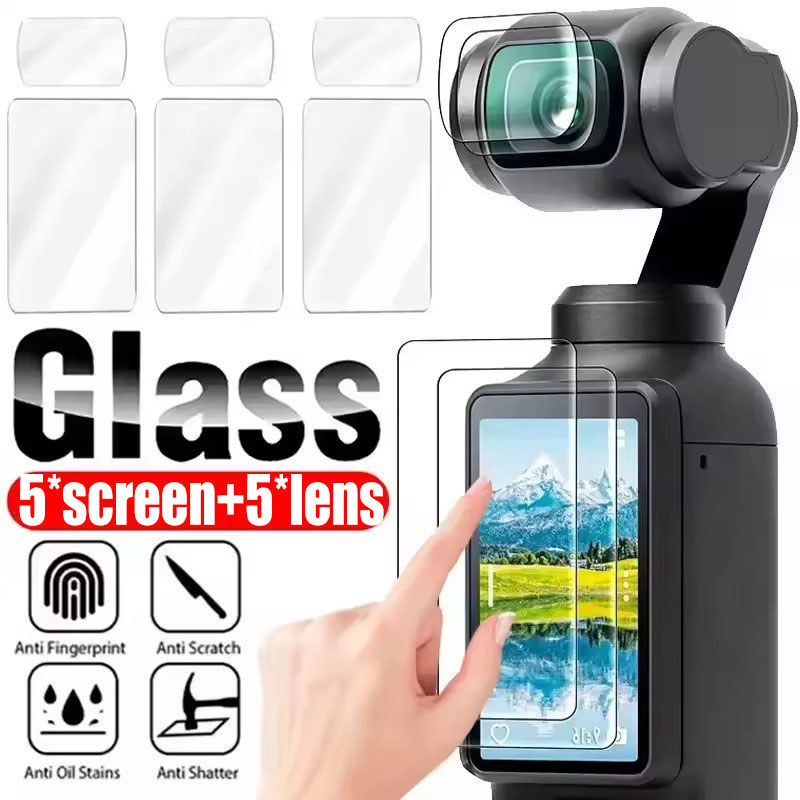 1/3/5 Conjuntos De Protetor De Tela De Lente Para DJI Pocket 4-Filme Inquebrável Ultra HD-Película Protetora De Câmera D