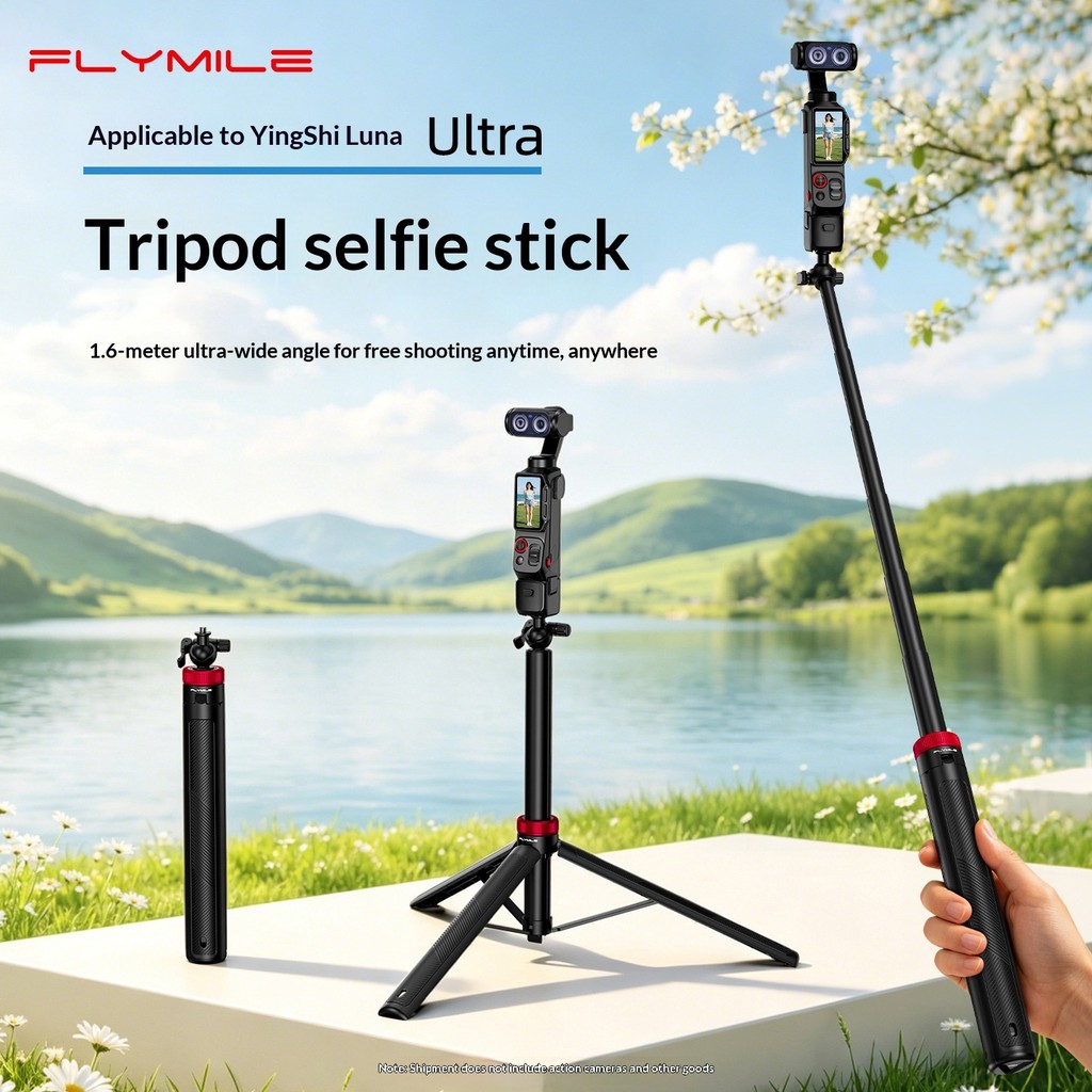 Adequado para DJI OSMO POCKET 4P/4/3/Luna Ultra bola cabeça extensão haste tripé Selfie vara suporte acessórios