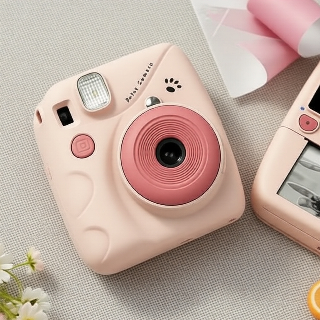 Câmera Digital Instantânea Infantil com Impressão Instantânea 1080P, Papel Fotográfico, Bolsa de Transporte, Presente de