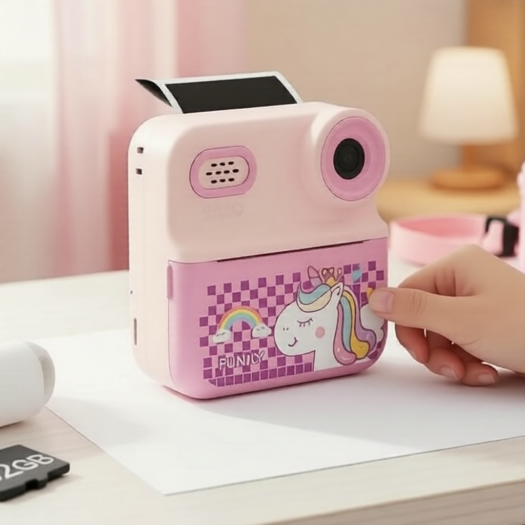 Câmera Digital para Crianças: Vídeo HD 1080P, Impressão Instantânea, Cartão 32GB & Bolsa de Transporte Inclusos