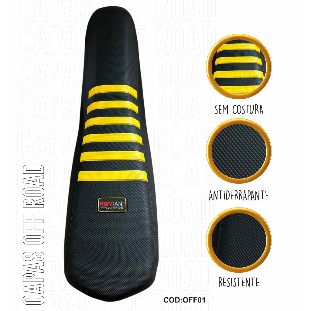 Capa De Banco Preta Crf 230 Crf250 Antiderrapante 100% Impermeável Off Road Rally Moto Cross