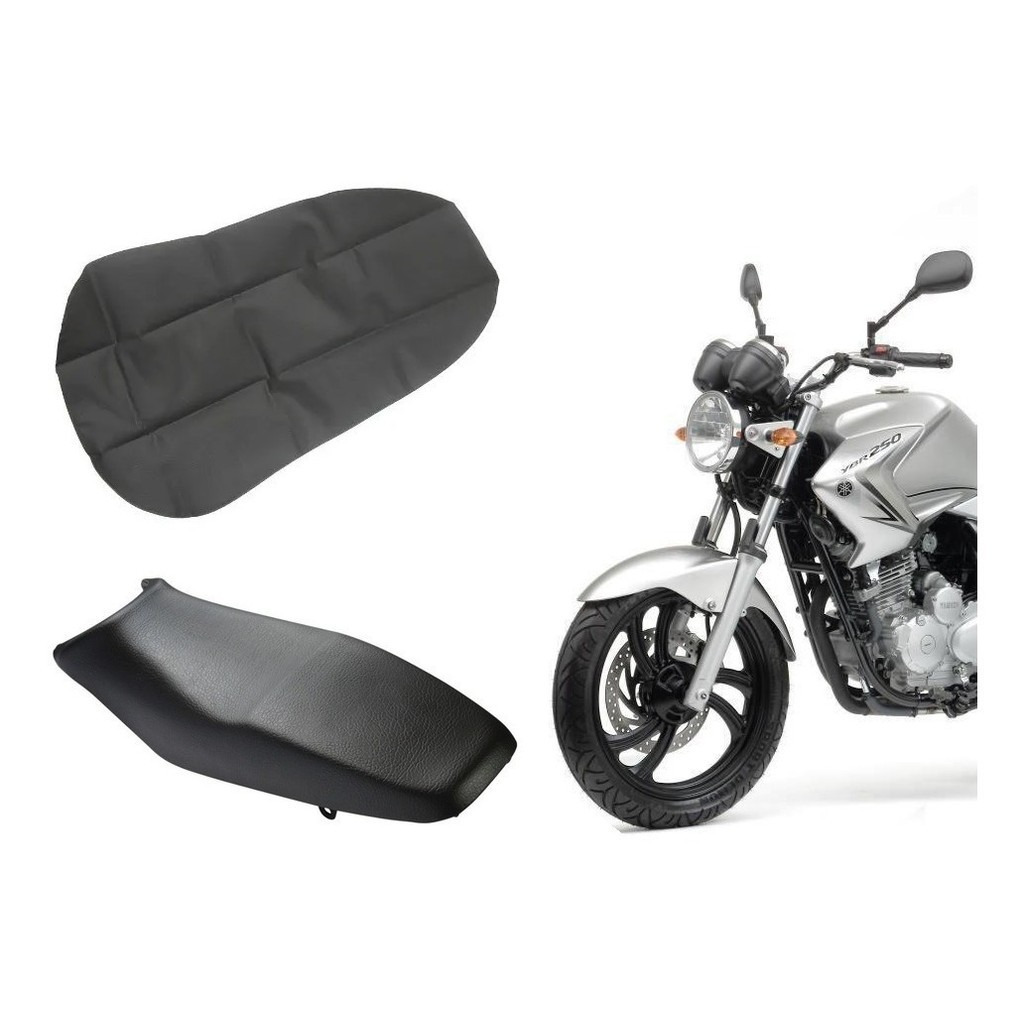 Capa Emborrachada De Banco Preta Assento Yamaha Fazer 250 Modelo Original SEM LOGO