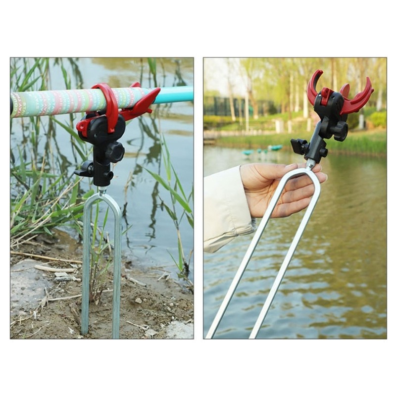 Nevʚ ɞ Suporte Giratório Ajustável Para Vara De Pesca , Travamento Automático , No Solo