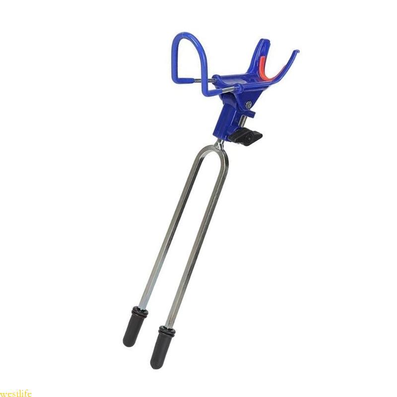 Suporte Vara Pesca Metal, Rack Fixo Ajustável 360 Graus, Travamento Automático, Equipamento P
