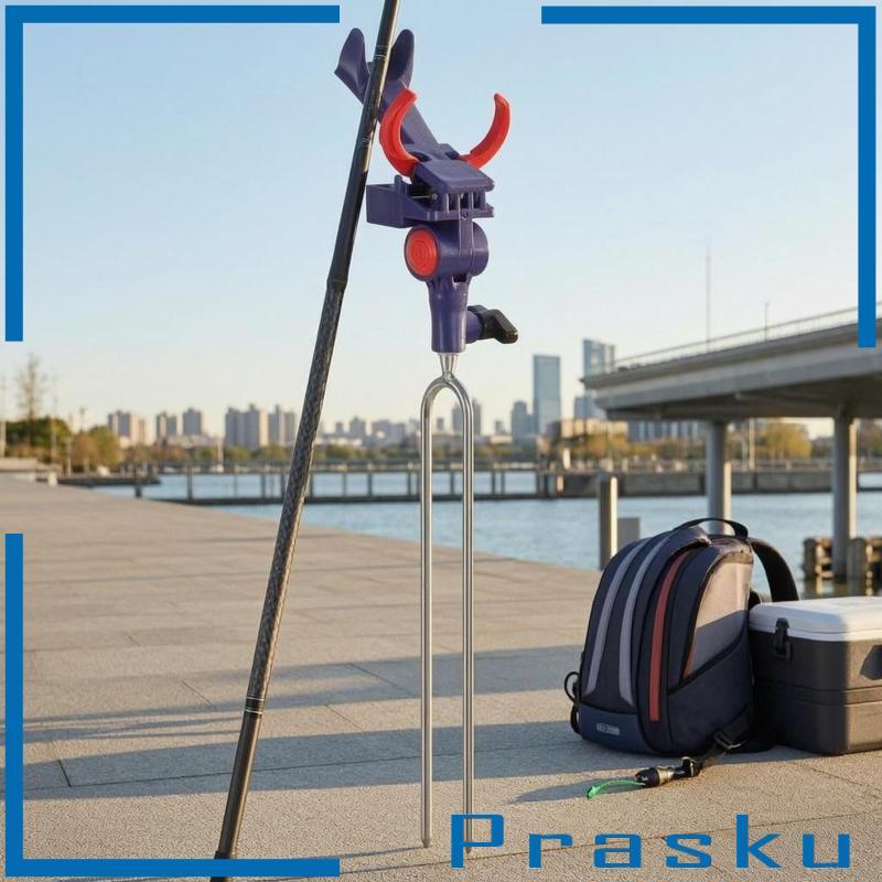 [Prasku] Suporte Para Vara De Pesca Com Travamento Automático Terrestre Multidireção Em Forma De C