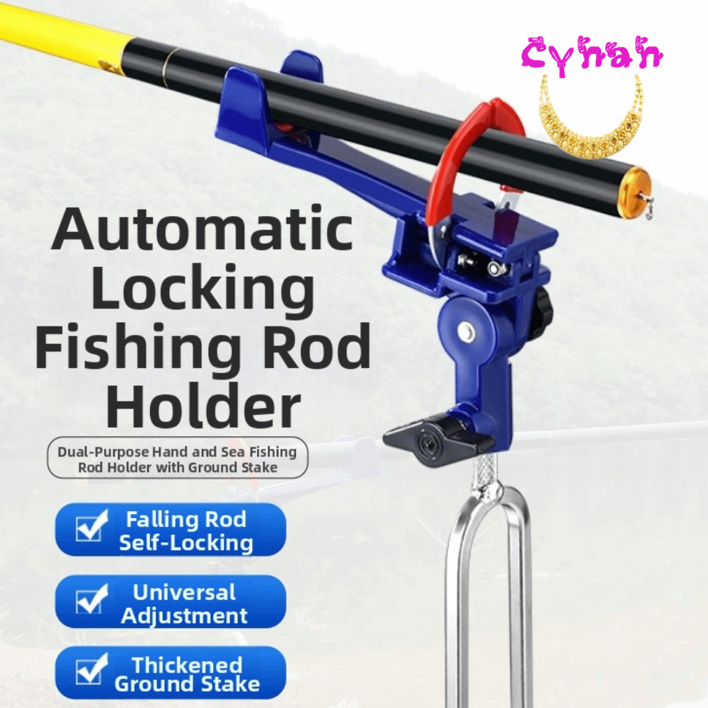 Suporte Para Vara De Pesca CYNAN , Ajustável Em Altura Com Travamento Automático , Ajuste Universal