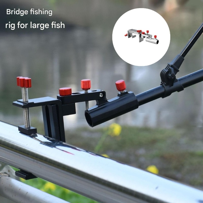 Suporte Ajustável Para Vara Pesca Mecanismo Travamento E Largura Montagem Estendida Até 175 Mm