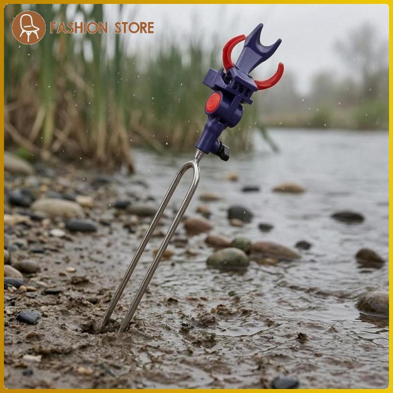 [Wishshopeelq] Suporte Para Vara De Pesca Com Travamento Automático Removível No Solo Em Forma De C