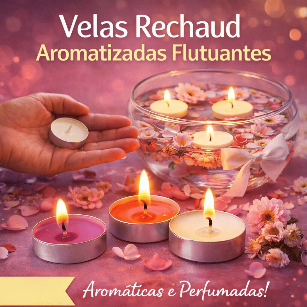 Mini vela rechaud colorida flutuante decoração spa mesa posta presente lembrancinha festa velinha