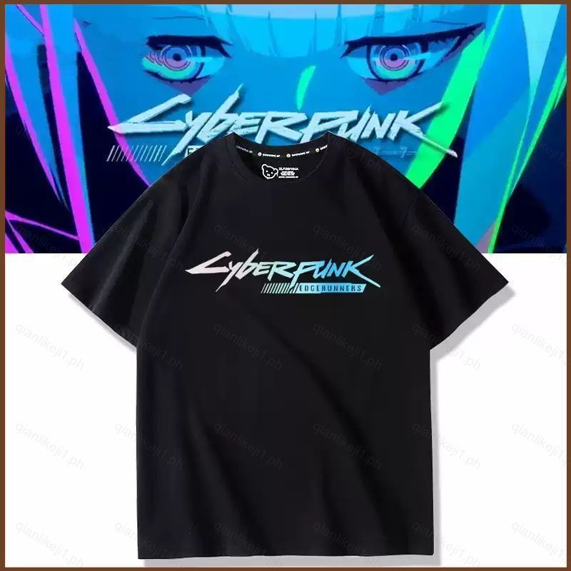 QL1 Cyberpunk Edgerunners Rebecca Camiseta De Verão Anime Top De Manga Curta