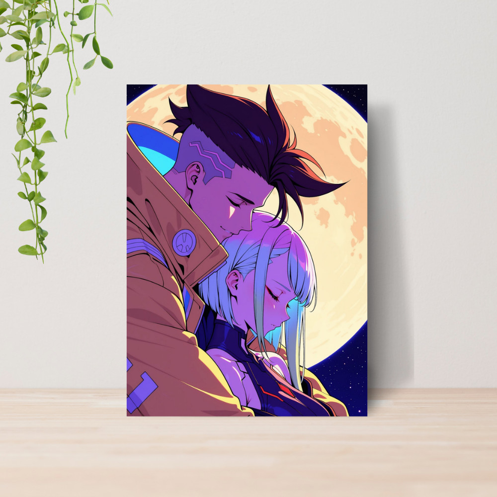 Quadro Decorativo Cyberpunk Edgerunners Anime 05 Poster Manga Otaku Geek Quarto MDF