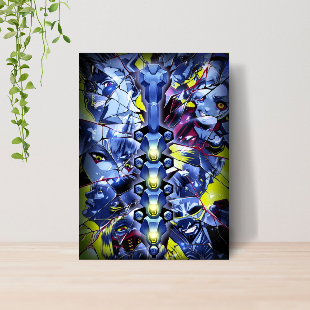 Quadro Decorativo Cyberpunk Edgerunners Anime Geek 07 Poster Anime Manga Otaku Geek MDF