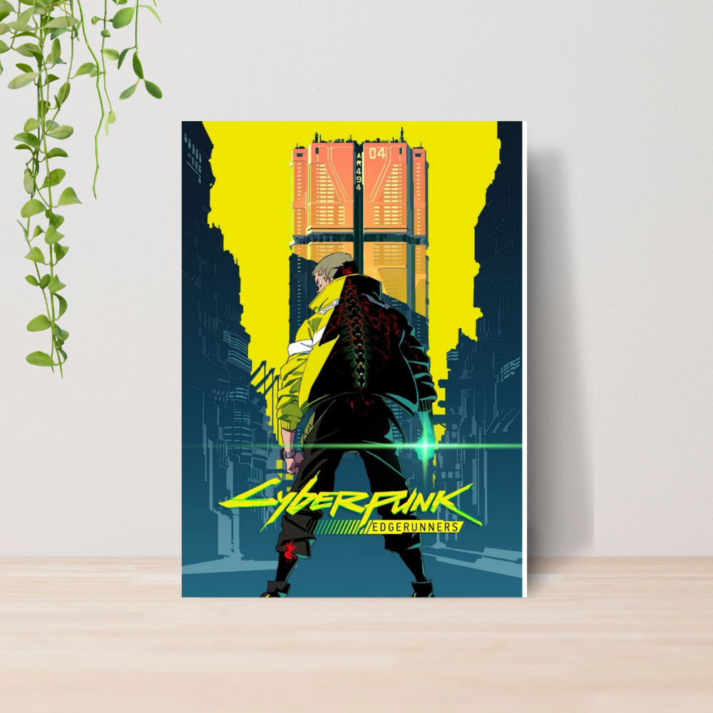 Quadro Decorativo Cyberpunk Edgerunners Anime 03 Poster Manga Otaku Geek Quarto MDF