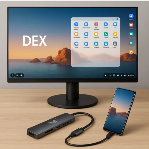 Adaptador Hub Para Macbook Air M1 M2 Dex Usb-c Hdmi 4k