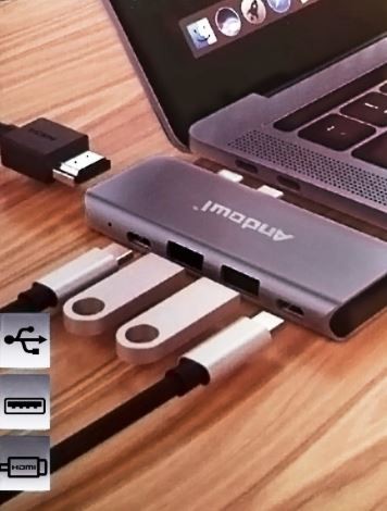 Adaptador USBC Macbook Pro Air USB 3.0 HDMI Lancamento