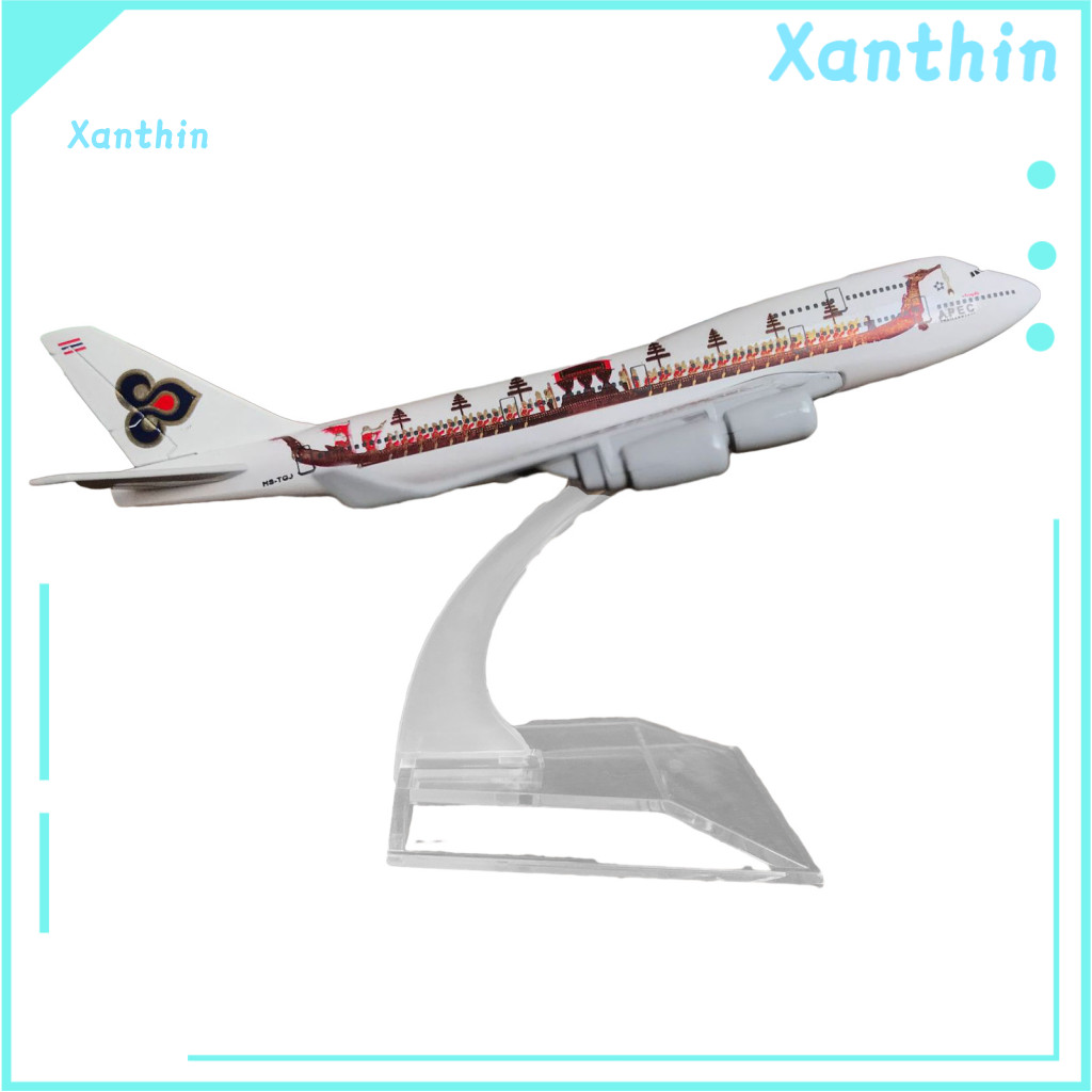B747 Airplane Model Aircraft Toy 16cm 1 400 Die-cast with Plastic Base – Realistic Alloy Ornament Kids Boys Gift Plane